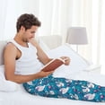 thumbnail image 5 of Logiee Swan On The Pond Print Pajama Pants for Men,Men’s Pajama Bottoms,Mens PJ Pants with Pockets & Button Fly-Large, 5 of 6