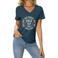 thumbnail image 2 of NinXxx Women's Valentine Heart Print Round Neck Short Sleeve Navy XXL, 2 of 4