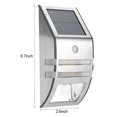 thumbnail image 2 of LHCER Solar Powered PIR Motion Sensor 2 LED Path Wall Light Stainless Steel Garden Security Lamps,Solar Garden Lamp, Sensor Wall Light, 2 of 8