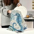 thumbnail image 5 of Coolnut Kitchen Dish Towels, Vintage Seahorse Kitchen Towels Set of 4 Super Soft Absorbent Dish Towels Set Microfiber Polyester Kitchen Dish Cloths Tea Towels, 28x18 Inch Washcloth Gift, 5 of 7