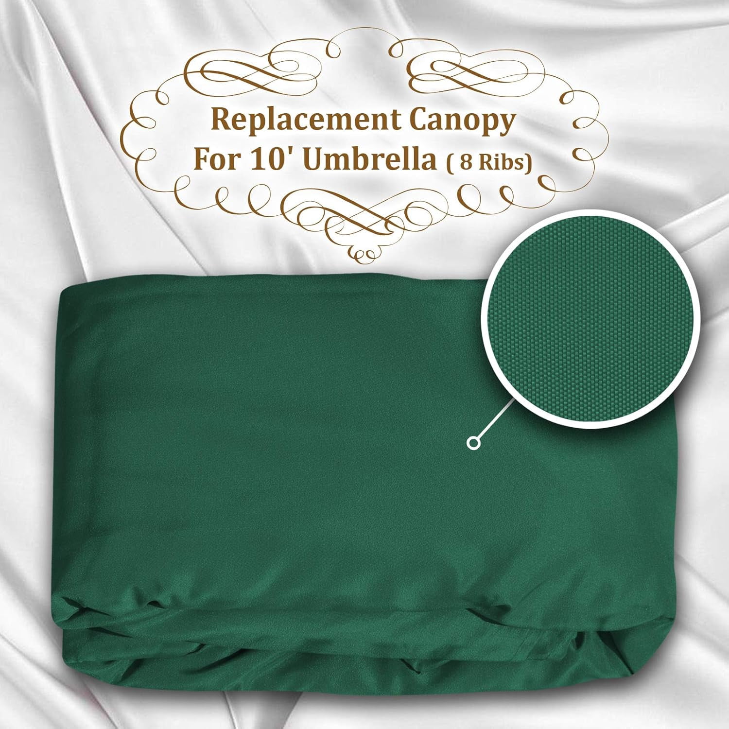 Replacement Canopy Cover for 10' Cantilever Patio Umbrella Offest Parasol Top Cover (Green)