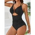 thumbnail image 3 of Sociala O-Ring Cutout Bathing Suit for Womens Tummy Control Monokini Swimwear, 3 of 5