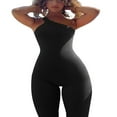 thumbnail image 4 of Women‘s One Shoulder Jumpsuit Ribbed One Piece Tank Tops Rompers Bodycon Solid Yoga Jumpsuits, 4 of 6