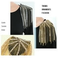 thumbnail image 3 of sunsanly Shoulder Epaulet Long Tassels Metal Sequins Rhinestone DIY Elegant Men Women Shoulder Board Badge Brooch Business Suit Accessories, 3 of 8