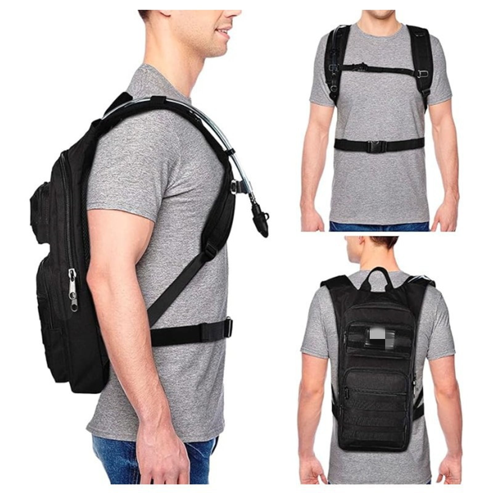 Outdoor Hydration Backpack With Water Reservoir And Molle System, 25L 50L Capacity Multiple Compartments, For Hiking Camping Trekking Hunting Fishing Gym Unisex Suitable For Men