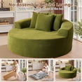 thumbnail image 3 of Ovios 58" Oversized Lounge Chair Round Cloud Deep Seat Accent Chair Plush Corduroy Boneless Sofa Chair for Living Room, Green, 3 of 10