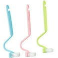 thumbnail image 5 of 3 Pack Plastic Toilet Cleaning Brush with Curved Handle for Home Use, 5 of 6