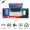 thumbnail image 3 of Mouse Pad Gaming, Large Mouse Pads for Desk, Keyboard Mouse Mat Desk Pad, Non-Slip Rubber Base with Stitched Edges Mousepad, 31.5x11.8in Colorful Galaxy, 3 of 7