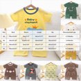 thumbnail image 3 of KPOPLK Baby Boys Romper Jumpsuits Pajama Short Sleeve Cute Print Clothes PJM Sleepwear Sets for 0-24M Size 6-9 Months,AG, 3 of 5