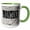 Green/White, variant on 3drose, Montana. State Capital Is Helena., 11oz Two-tone Green Mug