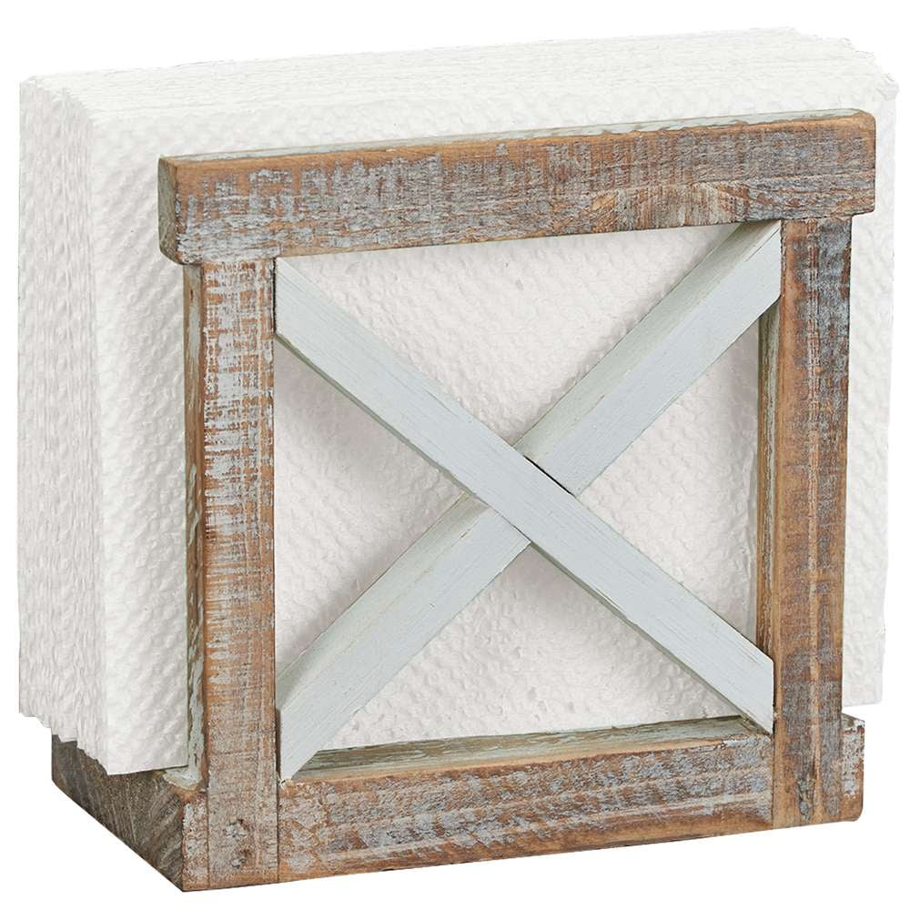 Barnyard Designs Rustic Wood Napkin Holder Primitive Vintage Farmhouse