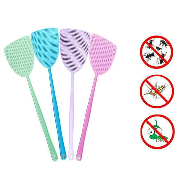 TYMEIK Fly Swatter, Plastic Heavy Duty Manual Fly Killer, Long Handle