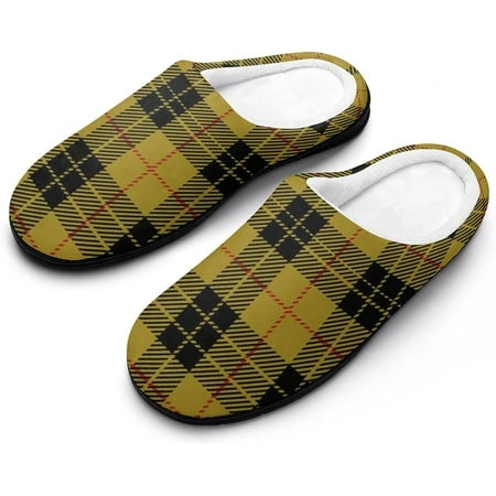 

Clan Macleod Scottish Tartan Plaid Women s Cotton Slippers Funny Printed Non Skid Rubber Soles