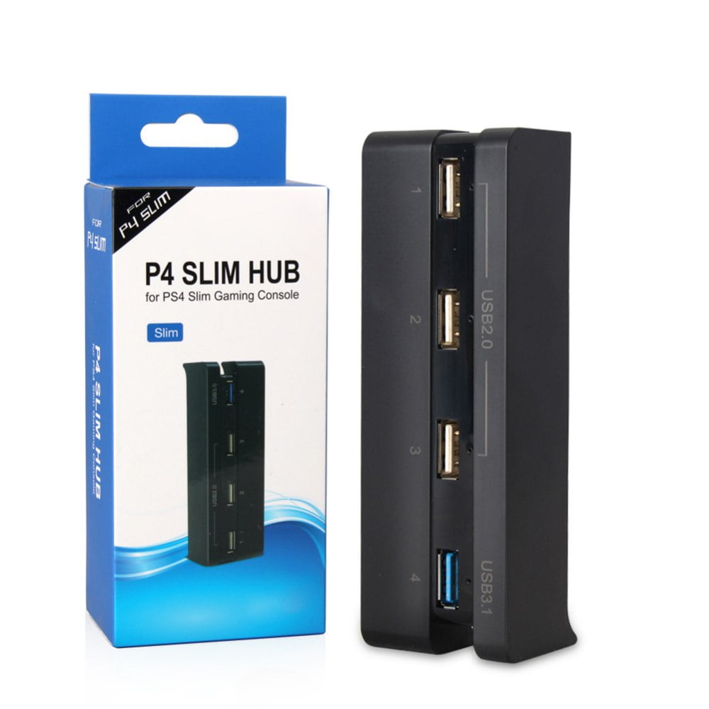 for PS4 Slim Cooling Fan with hub Game Console Automatic Intelligent Cooling Fan & 4 Port USB Hub for PS4 Slim Gaming Console Host 