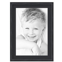 ArtToFrames 20x28" Matted Picture Frame with 16x24" Single Mat Photo Opening Framed in 1.25" Black Stain on Solid Red Oak and 2" Black Mat (FWM-4083-20x28)
