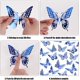thumbnail image 5 of Xiao Hua Decoración de pared con mariposas, 48 piezas, 4 estilos, para cumpleaños, fiestas y tartas. Decoraciones de mariposas doradas extraíbles (azul, estilo aleatorio)., 5 of 5