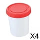 thumbnail image 1 of 4x Vaso De Helado De Pinta Recipiente Para Postres Helado Casero Yogur S Rojo, 1 of 8
