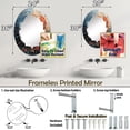thumbnail image 4 of DESIGN ART Designart "Dynamic Spiral" Abstract Spirals Modern Wall Mirror 24in.x36in., 4 of 4
