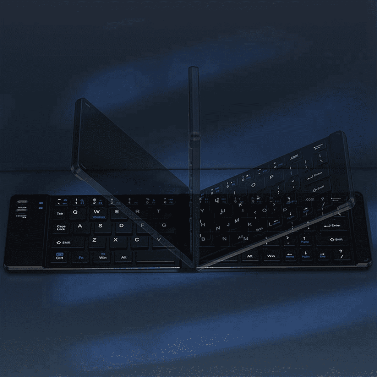 2.4g Wireless Bluetooth Keyboard and Mouse Set TYPE-C Charging Suitable for Mobile Phones and Tablets Folding Keyboard A