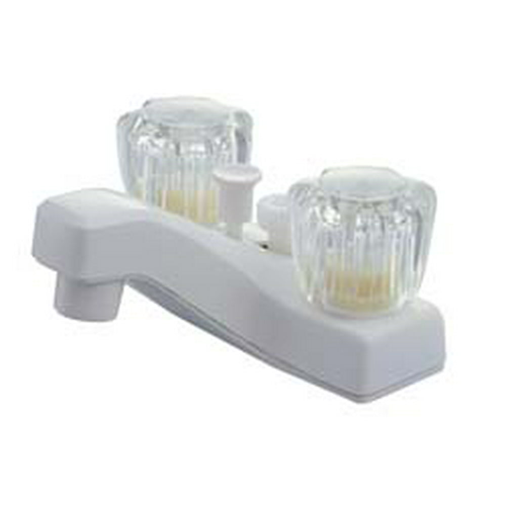 RV Tub Shower Faucet With Diverter, 4", White