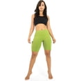 thumbnail image 2 of LMB Biker Shorts for Women with Pockets, High Slimming Waist, Green Tea Plus, 2 of 5