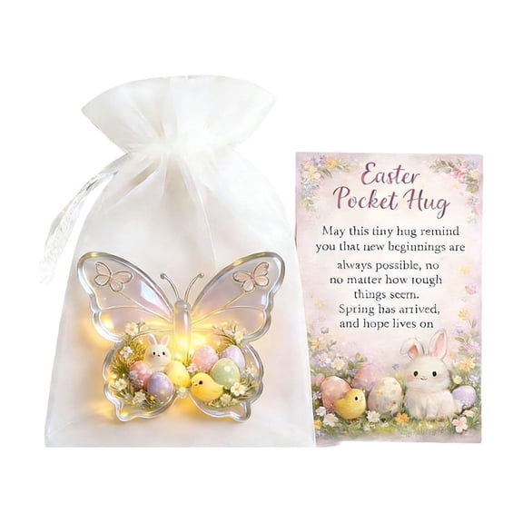 HuiXinOu Easter Animal Pocket Cards, Cute Bunny Chick Greeting Cards with Envelopes for Easter Basket Stuffers Gifts, Kids Easter Party Favors Set of 8