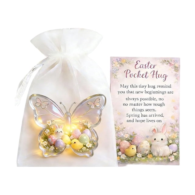 Easter Animals Pocket Cards, Spring Greeting Note Card Gifts for Holiday Gift Bags, Small Enclosures for Friends and Family