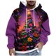 thumbnail image 2 of Sudadera con capucha para hombre, estilo casual, con cuello redondo, estampado de árbol de Navidad, manga larga, blusa de poliéster, 2 of 5