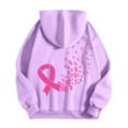 thumbnail image 5 of Yuannlog Mens Zip Up Hoodies With Pocket And Drawstring For Daily Wear And Breast Cancer Awareness Print Basic Pullover Oversized Sweatshirts Tops, 5 of 6