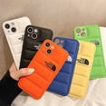 thumbnail image 2 of Lujo el Norte cara suave silicona abajo chaqueta teléfono caso para iPhone 14 13 12 11 Pro Max cubierta protectora a prueba de golpes QWFT, 2 of 4