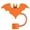 Orange, variant on Halloween Bat Straw Covers - Silicone Cup Accessories for 10mm Reusable Tips for Parties