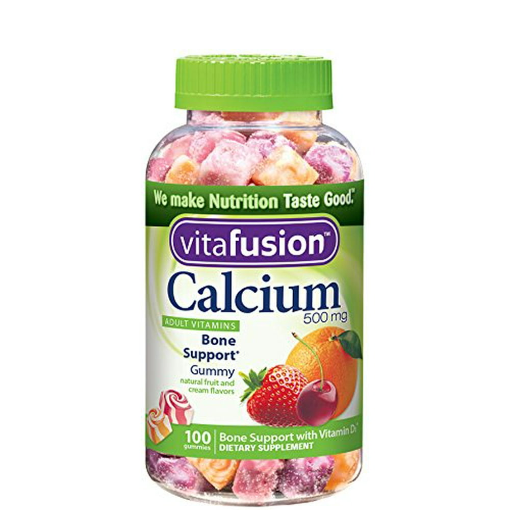 Vitafusion Adult Calcium 500 mg Gummies, Bone Support With Vitamin D