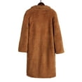 thumbnail image 7 of XFLWAM Winter Coat For Women Faux Fur Fuzzy Fleece Lapel Long Cardigan Faux Fur Warm Winter Outwear Jackets Coffee-1 3XL, 7 of 7