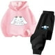 thumbnail image 4 of Lindo traje deportivo Cinnamoroll para niños, suéter Kawaii Cinnamoroll, conjunto de sudadera con capucha y pantalones deportivos de Anime Kuromi My Melody para niños, regalo para niña, 4 of 5