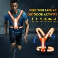 LED Reflective Running Vest Gear,Light Up Vest Runners Night Walking
