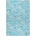 thumbnail image 2 of Addison Rugs Dream Shag Premium Machine Washable Transitional Dot Arches Aqua Rectangle Rug, 9' x 12', 2 of 8