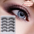 thumbnail image 3 of Trayknick 5 Pairs False Eyelashes All-match Natural Long 3D Mink Lashes Curling Fake Eye Lashes Makeup Tool for Party, 3 of 13