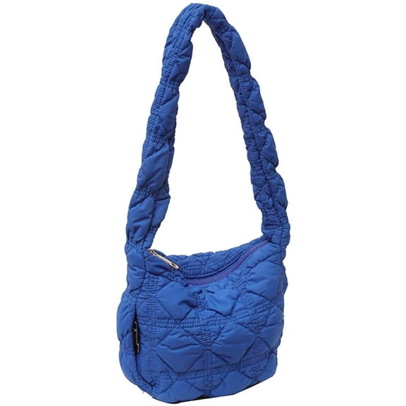 Bubble Hobo Bags for Women Quilted Tote Bag for Women Puffer Bag Quilted Bag Lightweight Puffy Tote Bag Quilted Padding Shoulder Bag - blue