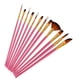 thumbnail image 3 of Paquete de 12 pinceles de pintura Conjunto Manera de madera Pintura DIY Dibujo Art Pens Laveables Reutilizables Estudiantes Suministros Suministros Papelería Rose Rojo sidaley EL005758-02, 3 of 6