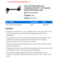 thumbnail image 2 of Front Left Stabilizer Bar Link - Compatible with 2009 - 2014 Hyundai Genesis RWD Sedan 4-Door 2010 2011 2012 2013, 2 of 2