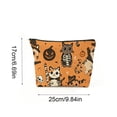 thumbnail image 3 of LOWLHOME Halloween Zipper Cosmetic Bag, Multi Patterns Spooky Makeup Pouch, Reusable Canvas Travel Storage Bag For Makeup Toiletries Small Accessories, 9.8*6.7 in, 1 Pack, 3 of 6