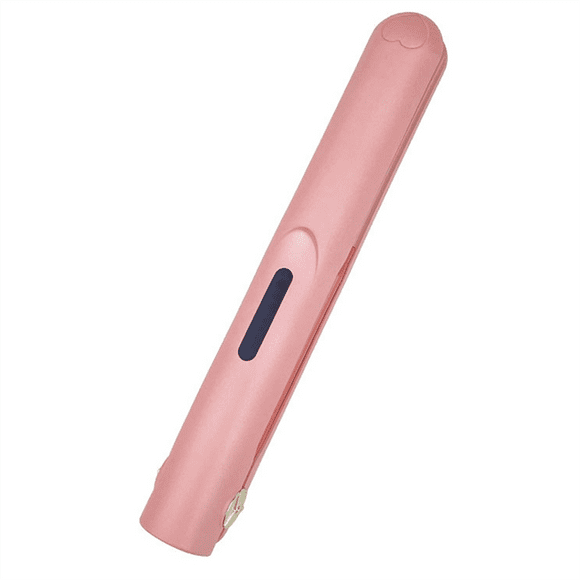 Mini Plancha de Pelo Pequeña de Doble Propósito con Pinza Portátil de Carga USB Inalámbrica para Rizar y Alisar el Flequillo