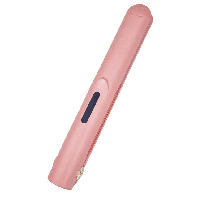 Mini Plancha de Pelo Pequeña de Doble Propósito con Pinza Portátil de Carga USB Inalámbrica para Rizar y Alisar el Flequillo