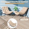 thumbnail image 6 of Costway 3 PCS Patio Furniture Set with Cushioned Papasan Chairs Tempered Glass Coffee Table Brown, 6 of 10