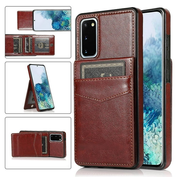 Funda de piel sintética estilo empresarial para Samsung S20 con tarjetero, función billetera, función atril y protección contra caídas.