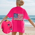 thumbnail image 2 of Blusas de Manga Corta Casuales para las Mujeres Verano Cuello Redondo Moda Impresa Blusa, Top Ligero para el Hogar Y Diario, 2 of 7