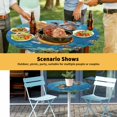 thumbnail image 6 of Elastic Fitted Round Tablecloth, Funny Diving Giraffe Waterproof Stretch Table Cover for 55"-60" Tables, Ocean Coastal Coral Fish Marine Life Washable Outdoor Tablecloths for Patio, Picnic, Camping, 6 of 9