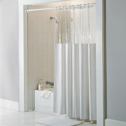 NEW InterDesign Hitchcock Window EVA Clear/Frosted Vinyl Shower Curtain 19413 