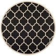 thumbnail image 1 of Safavieh Courtyard Black Indoor Outdoor Rug - Round 4', 1 of 1