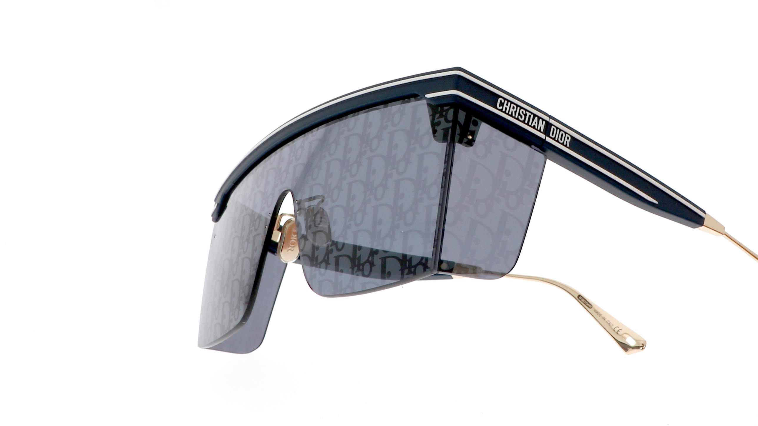 Christian Dior Diorclub M1U Sunglasses Blue Gold Blue Lens